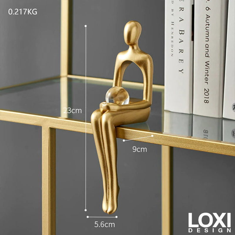 Loxi Design™ Golden Abstract Figures